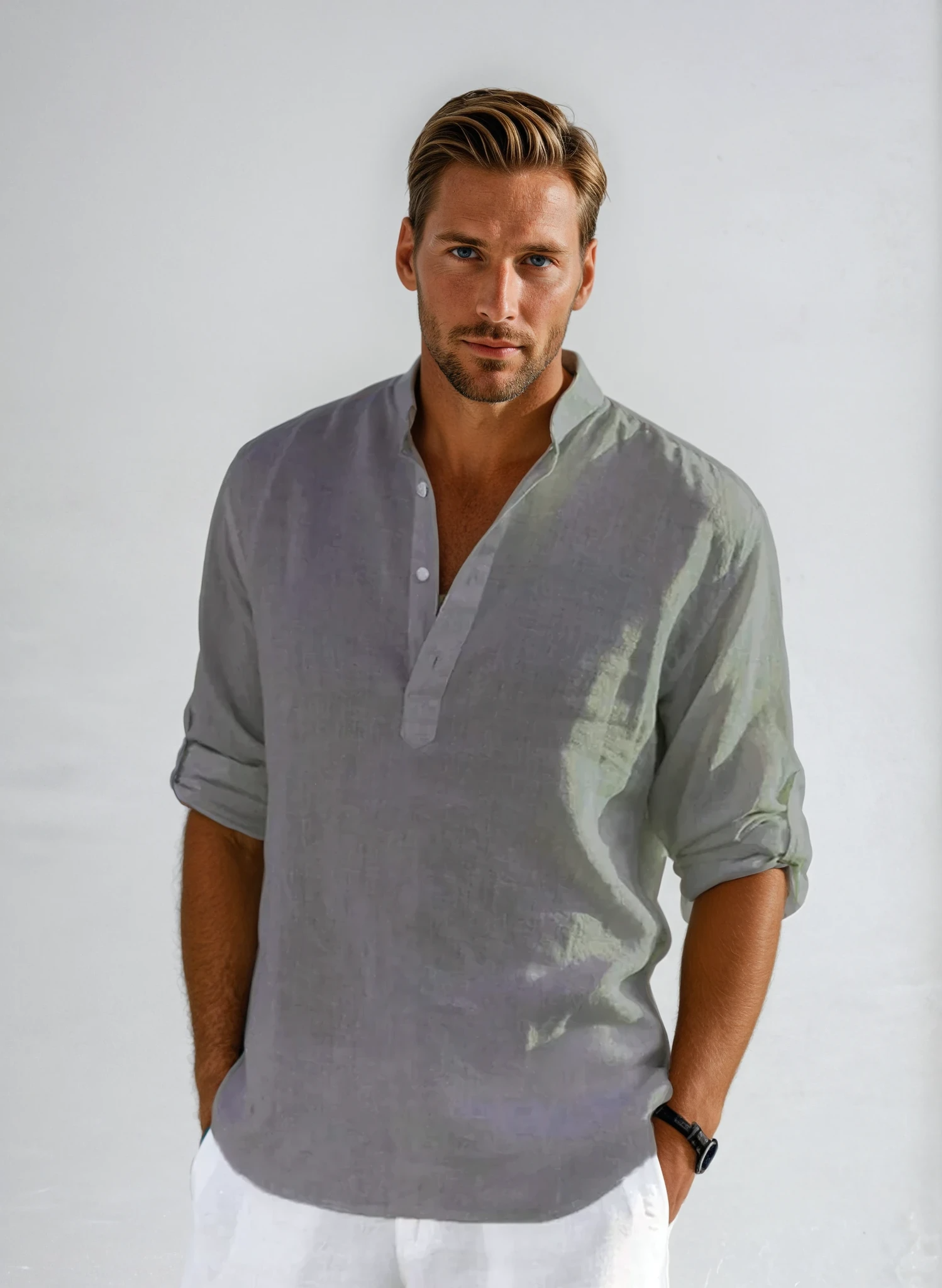 Herenoverhemd, tijdloze stijl, zomers, ademend 4