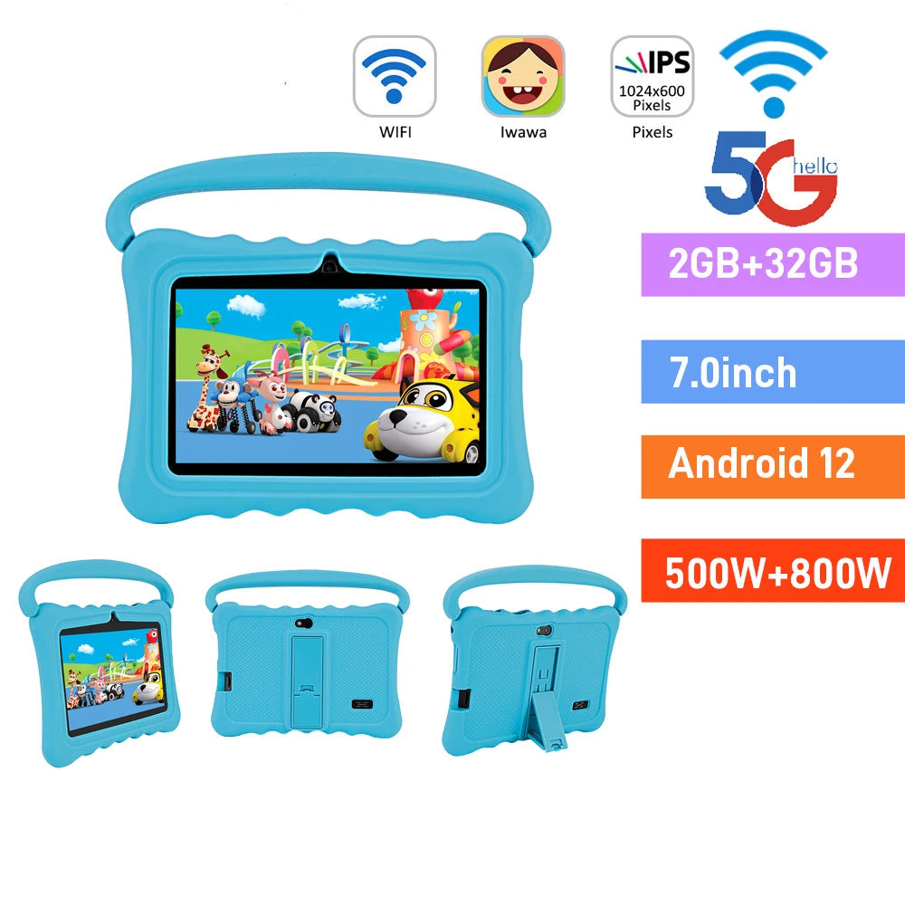 Kindertablet 7 Inch Android 12 Educatief 2GB RAM 32GB ROM 0