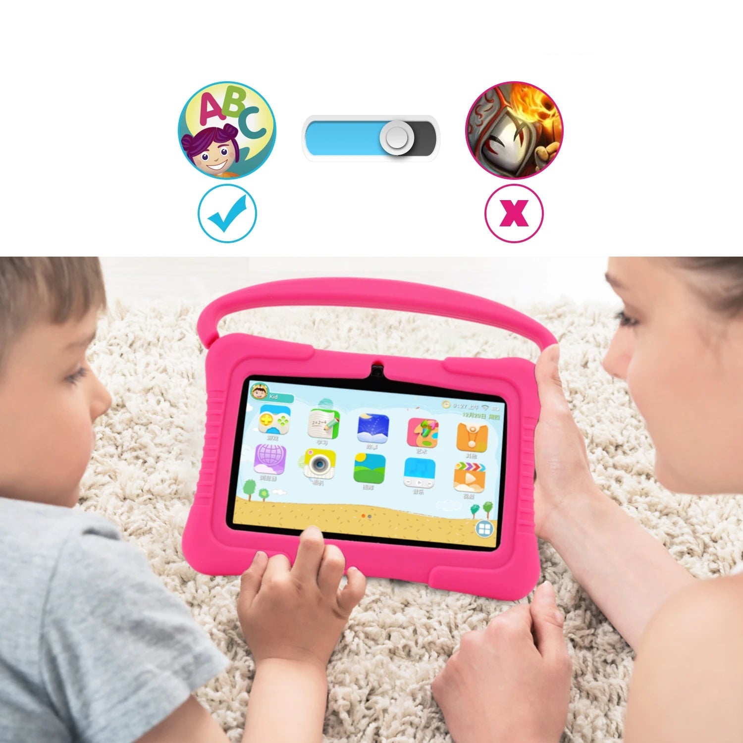 Kindertablet 7 Inch Android 12 Educatief 2GB RAM 32GB ROM 3