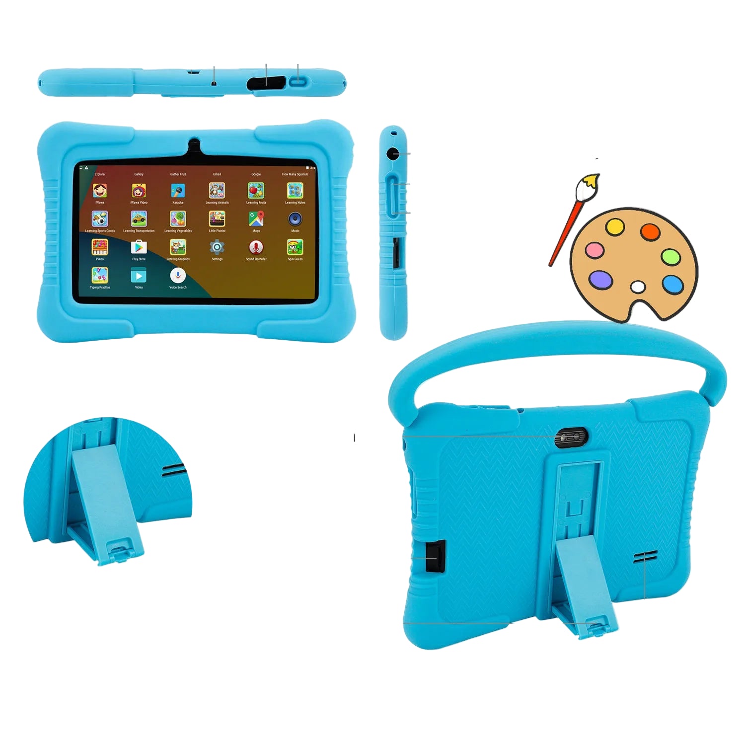 Kindertablet 7 Inch Android 12 Educatief 2GB RAM 32GB ROM 4