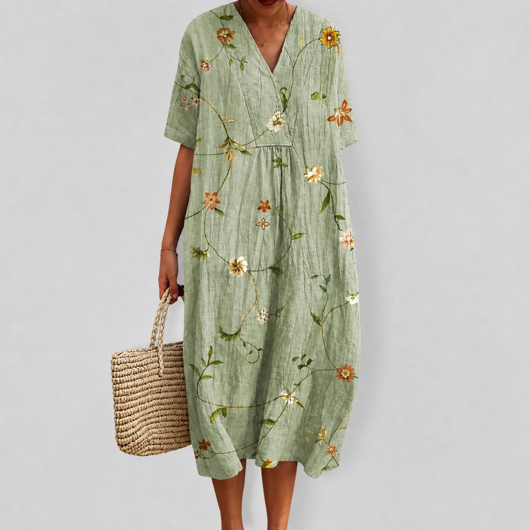 Losse zomerjurk voor dames met bloemenprint 11