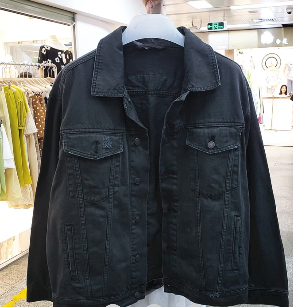 Dames Denimjack Bloemenprint Comfortabel Denim-3