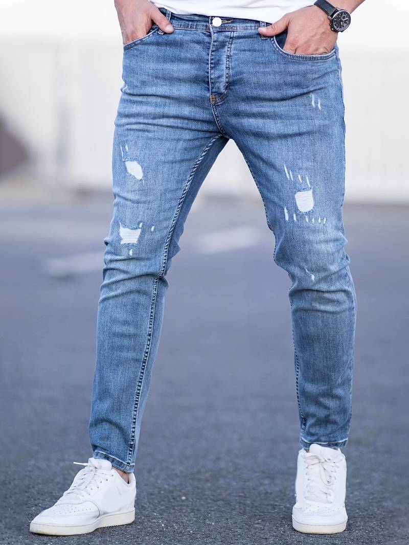 Variant image for Heren Jeans Gescheurd Casual Denim Hoogwaardige Pasvorm-15