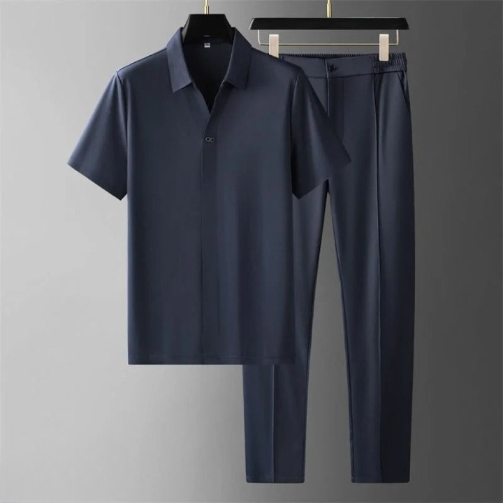 Mannen Polo en Pantalon Set Luxe Comfort 11