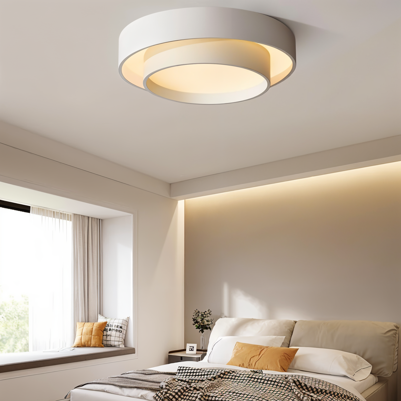 Moderne LED Plafondlamp Ringvormig voor Slaapkamer en Woonkamer 1