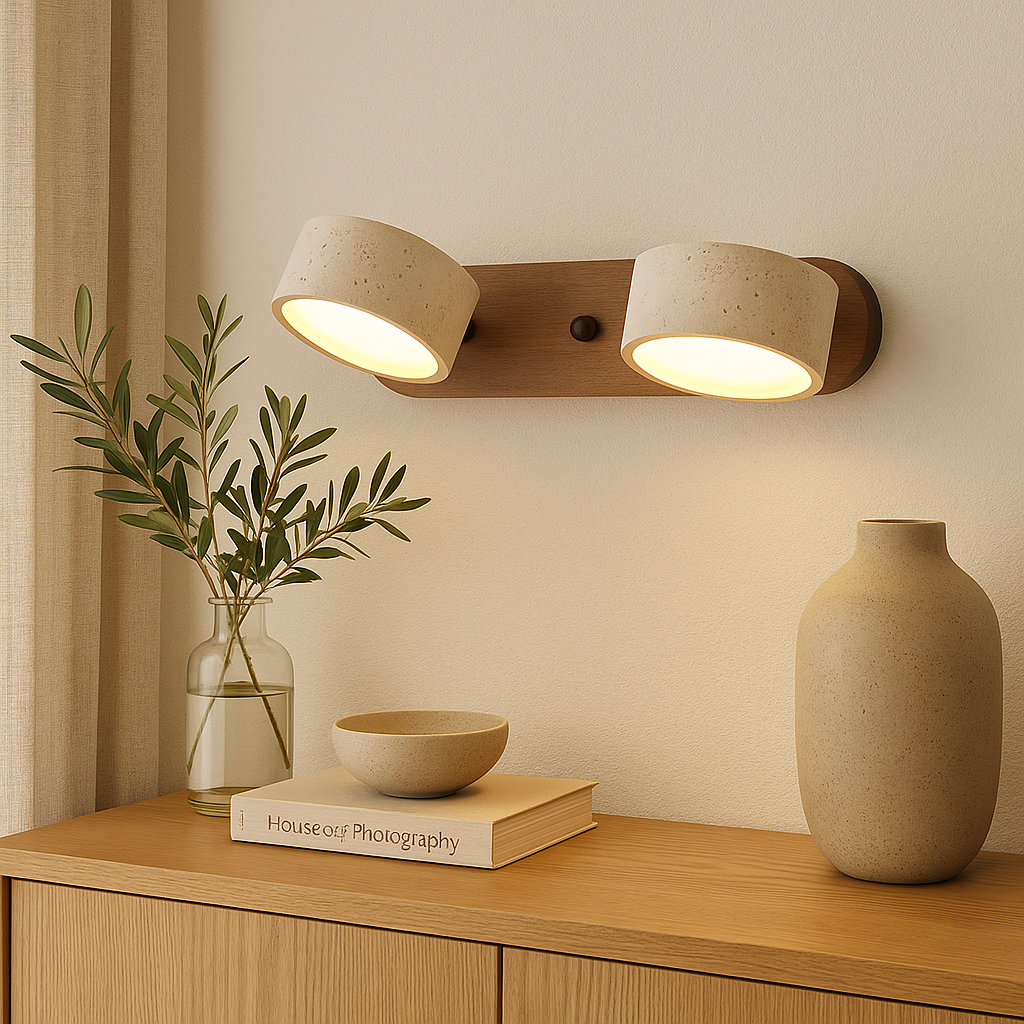 Moderne Wandlamp Travertijn voor Interieurs 1