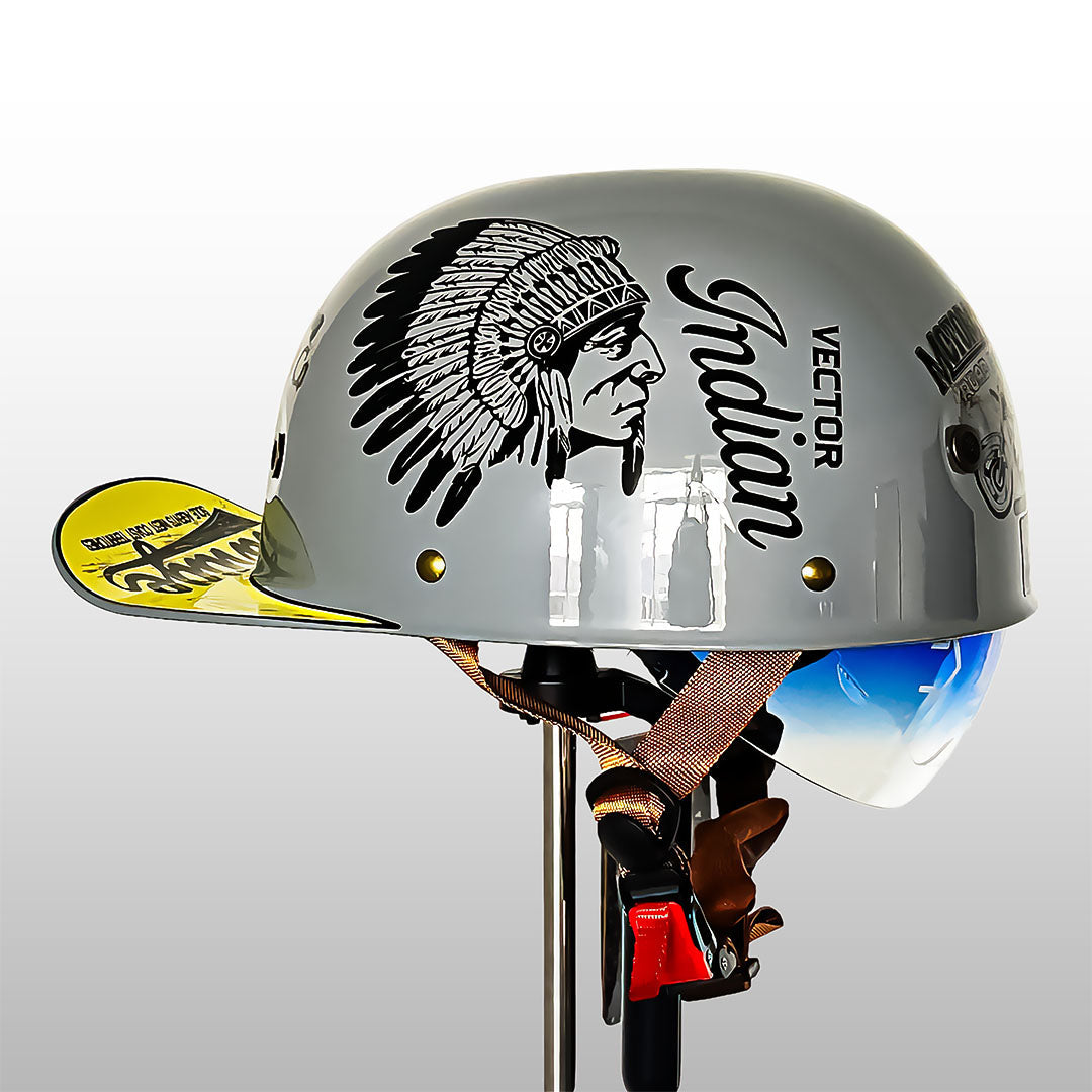 Motorhelm in Baseballpet-Stijl met ECE en DOT Goedkeuring