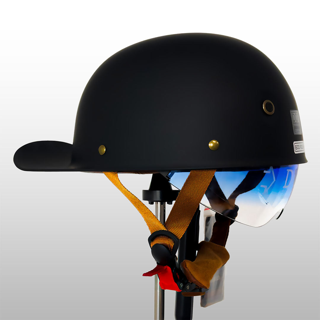 Motorhelm in Baseballpet-Stijl met ECE en DOT Goedkeuring