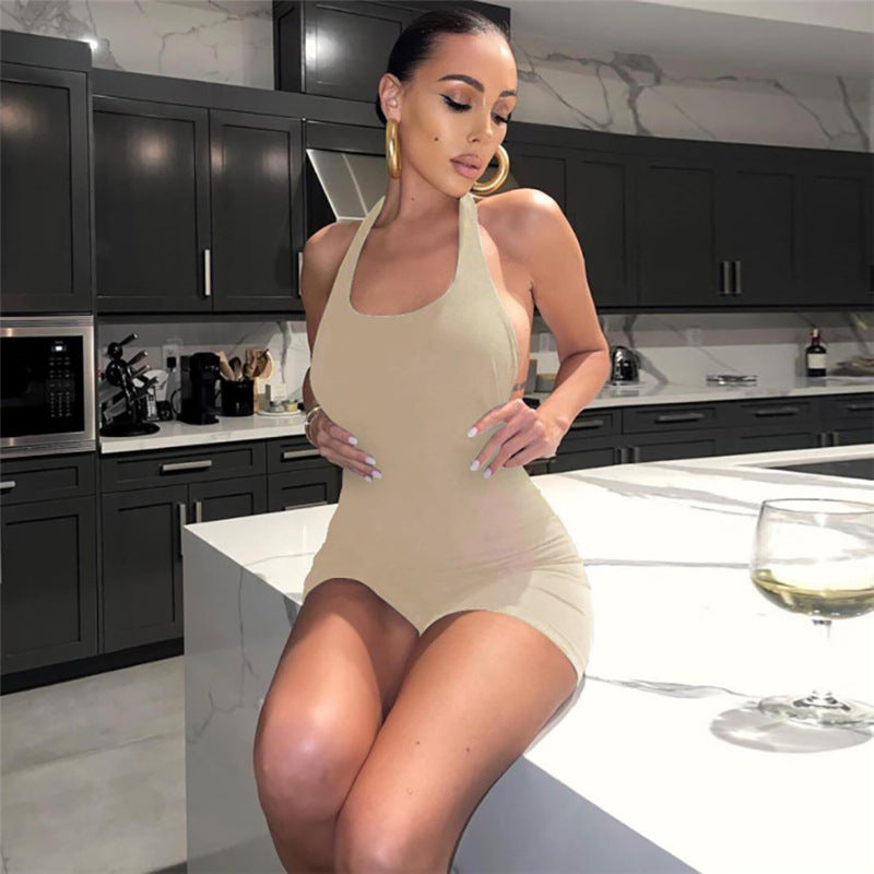 Variant image for Dames Jumpsuit Halternek Rugloos Polyester Feestelijk Zwart-9