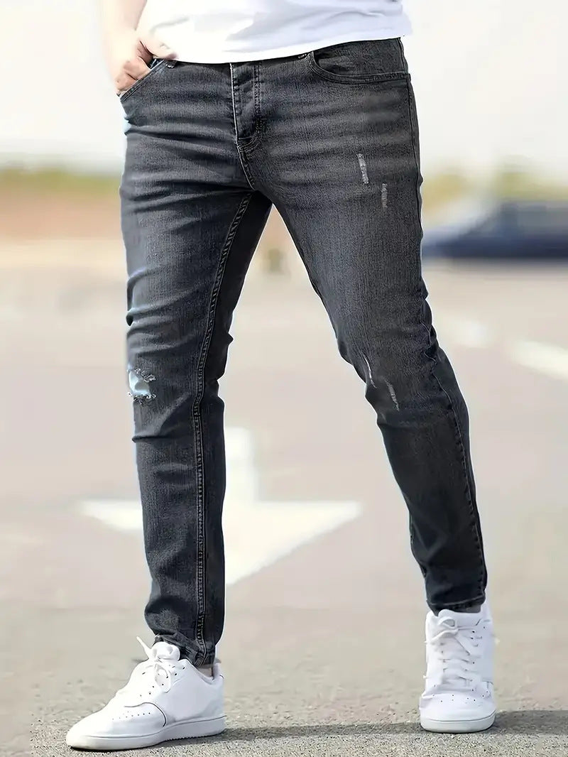 Heren Jeans Gescheurd Casual Hoogwaardige Pasvorm