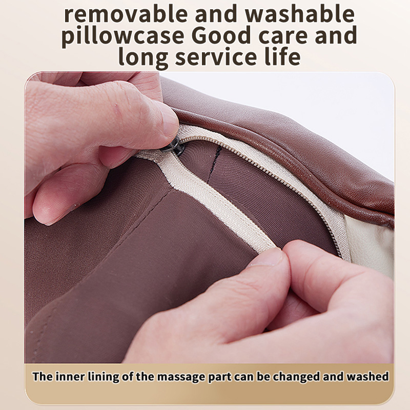 Dames Massageapparaat Zwart Ergonomisch Draagbaar voor Nek en Rug-4