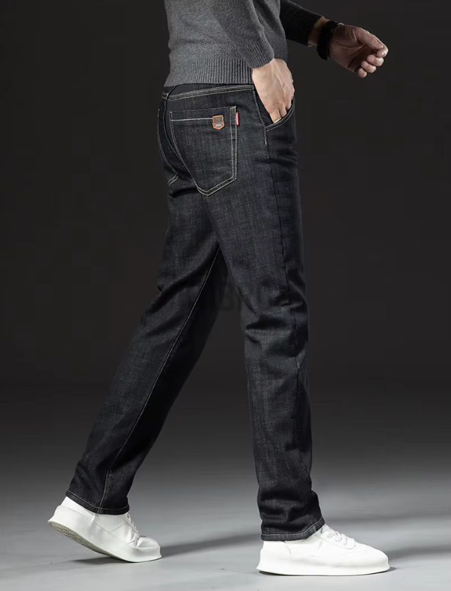 Rechte Herenbroek in Lamsleer Denimstijl 8