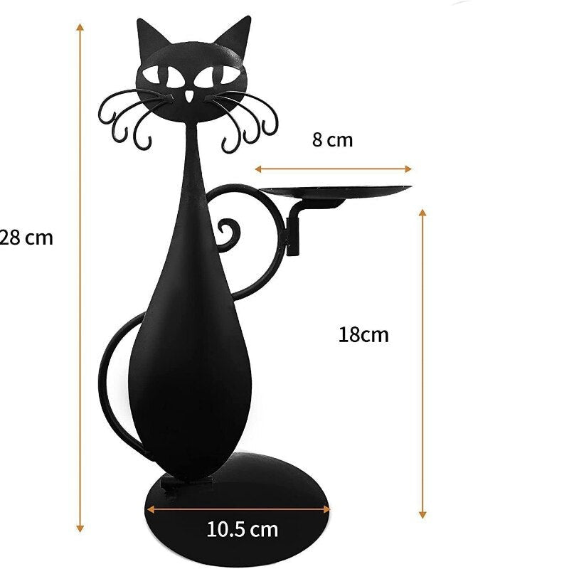 Zwarte Kat Kaarsenstandaard
