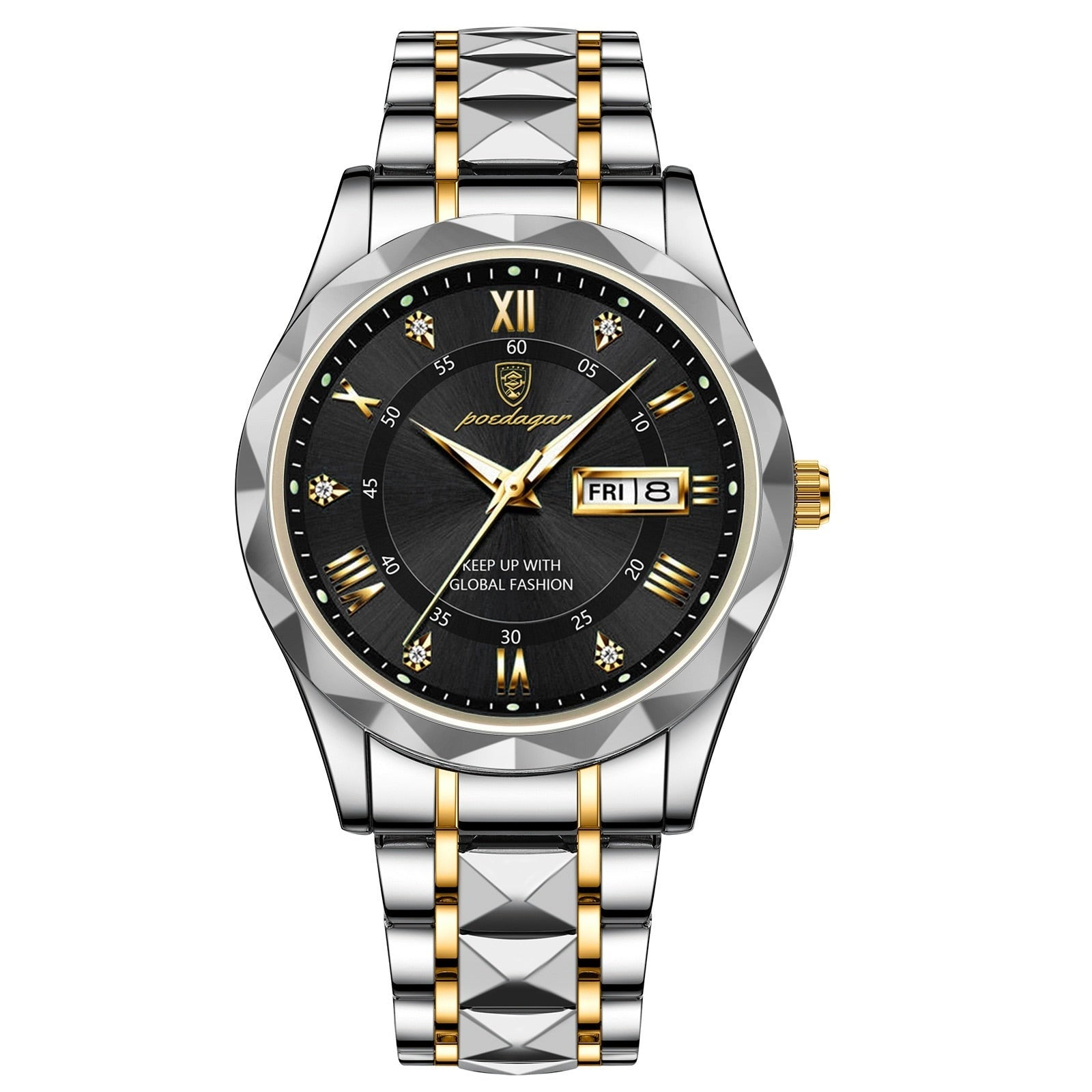 Heren Roestvrijstalen Luminous Horloge