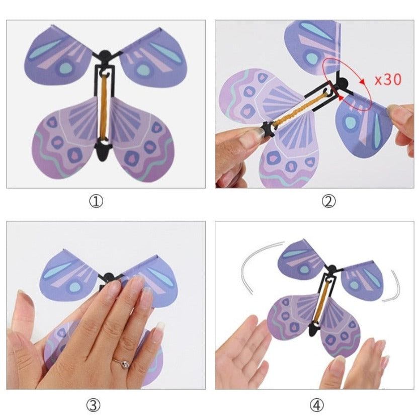 Magische Opwindbare Fladderende Vlinder