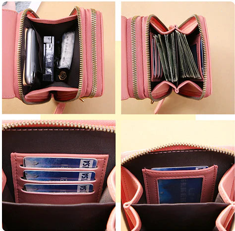 Dames Tas Donkerroze Stijlvol Waterdicht Anti Diebstahl Materiaal-5