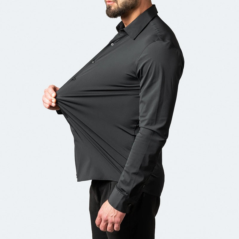 Modern Stretch Shirt Lange Mouw