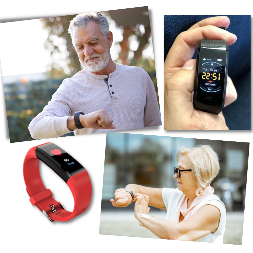Senioren Smartwatch Met Gezondheidsmonitor En Fitnessfuncties