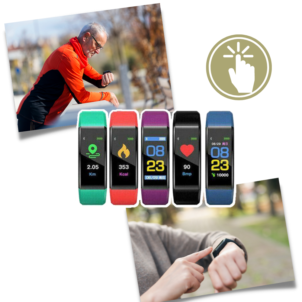 Senioren Smartwatch Met Gezondheidsmonitor En Fitnessfuncties