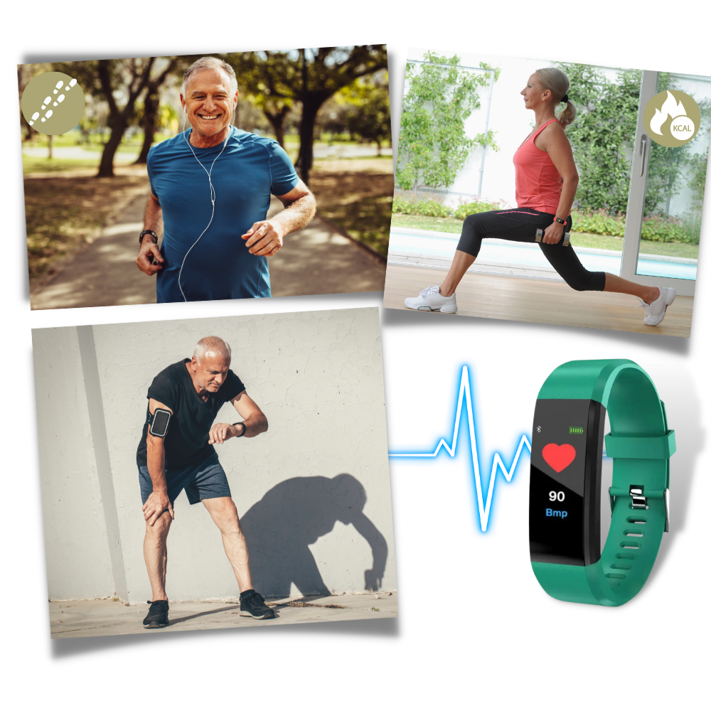 Senioren Smartwatch Met Gezondheidsmonitor En Fitnessfuncties