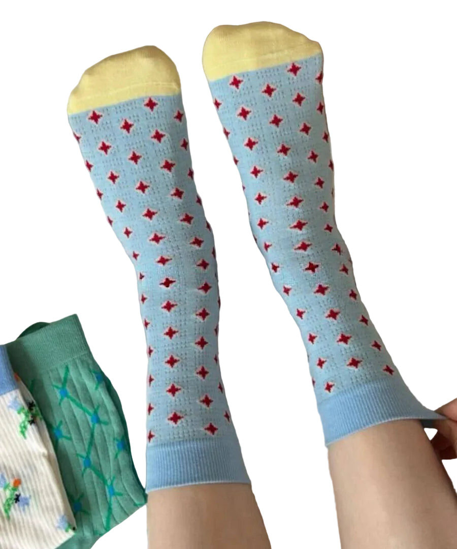 Unisex Halfhoge Kuitsokken Met Contrasterend Ontwerp 2