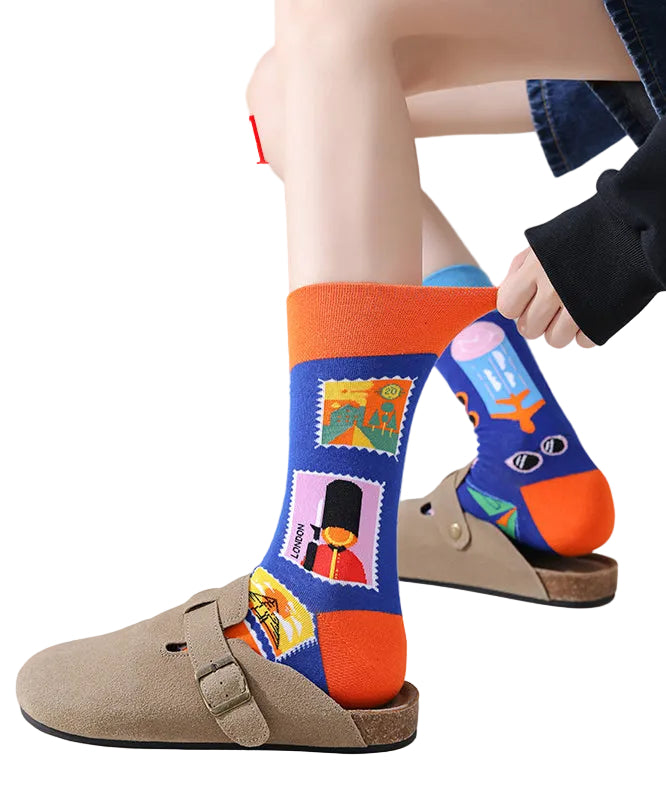 Unisex Halfhoge Sokken Asymmetrisch Design 0