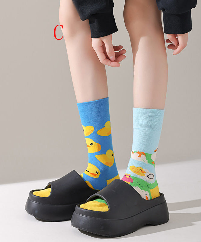 Unisex Halfhoge Sokken Asymmetrisch Ontwerp 2
