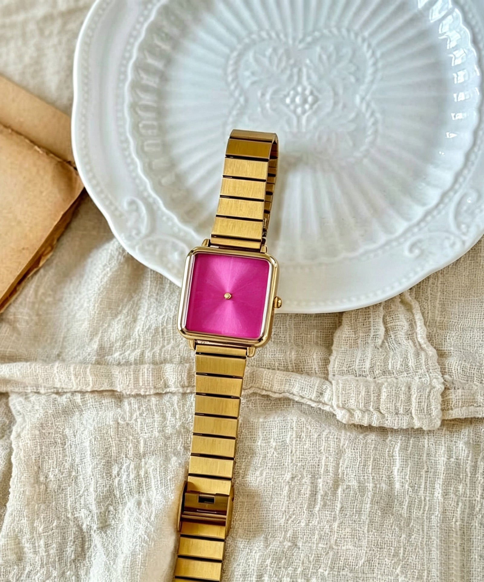 Unisex Polshorloge Met Metaal en Bamboe Accenten 1