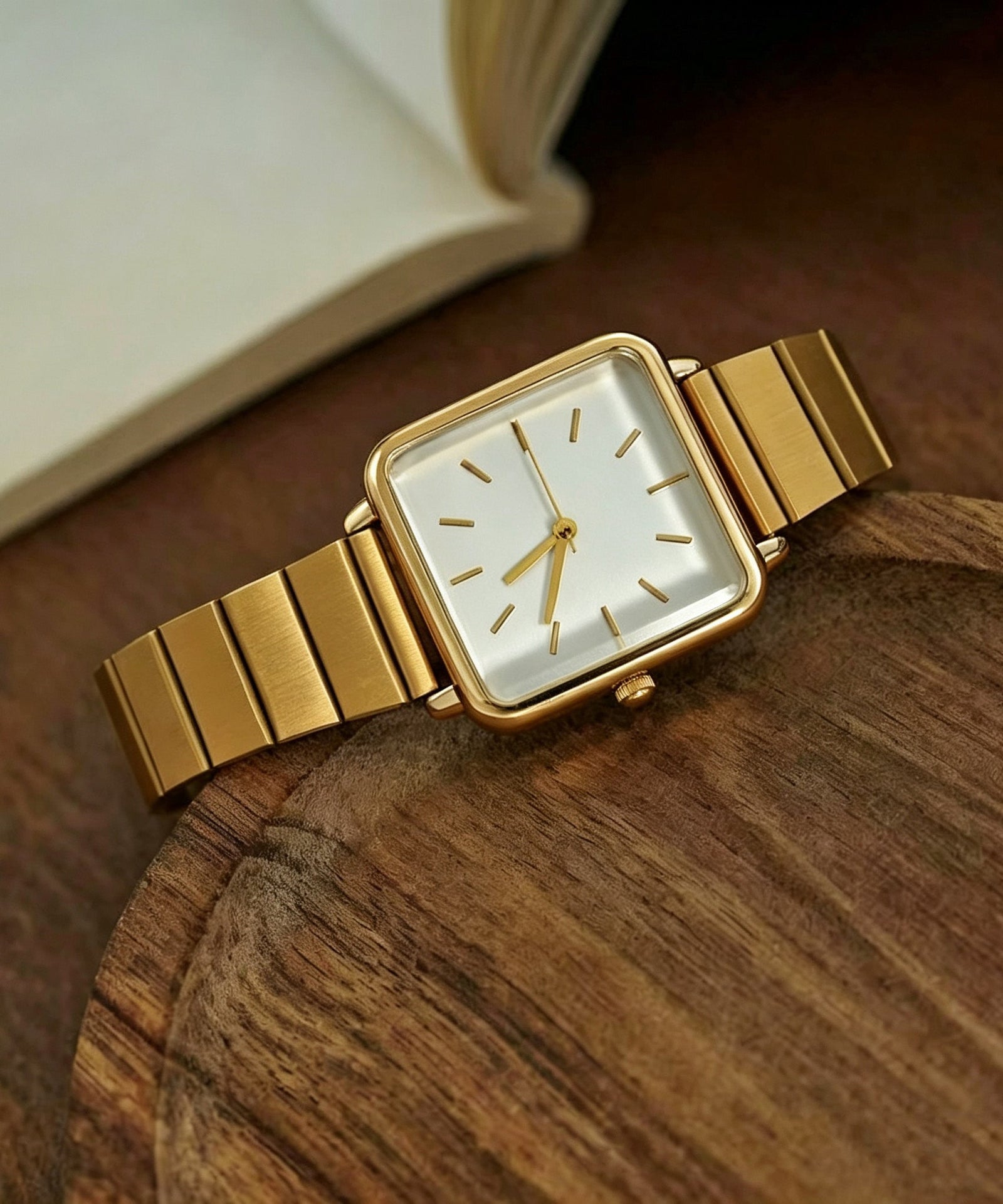 Unisex Polshorloge Met Metaal en Bamboe Accenten 2