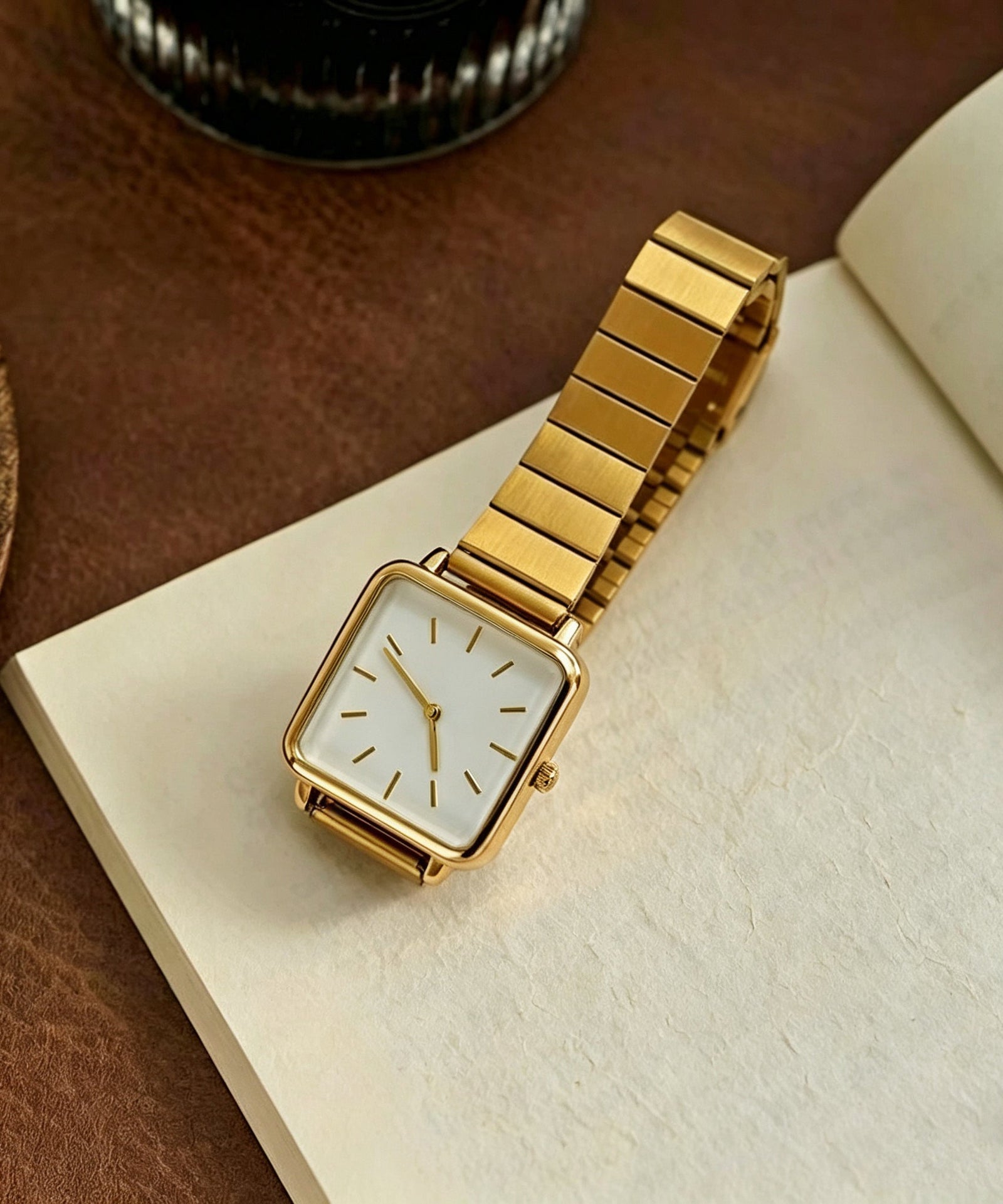 Unisex Polshorloge Met Metaal en Bamboe Accenten 4
