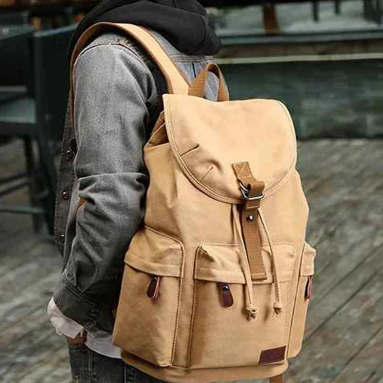 Unisex Rugzak Met Flap Vintage Stijl 2