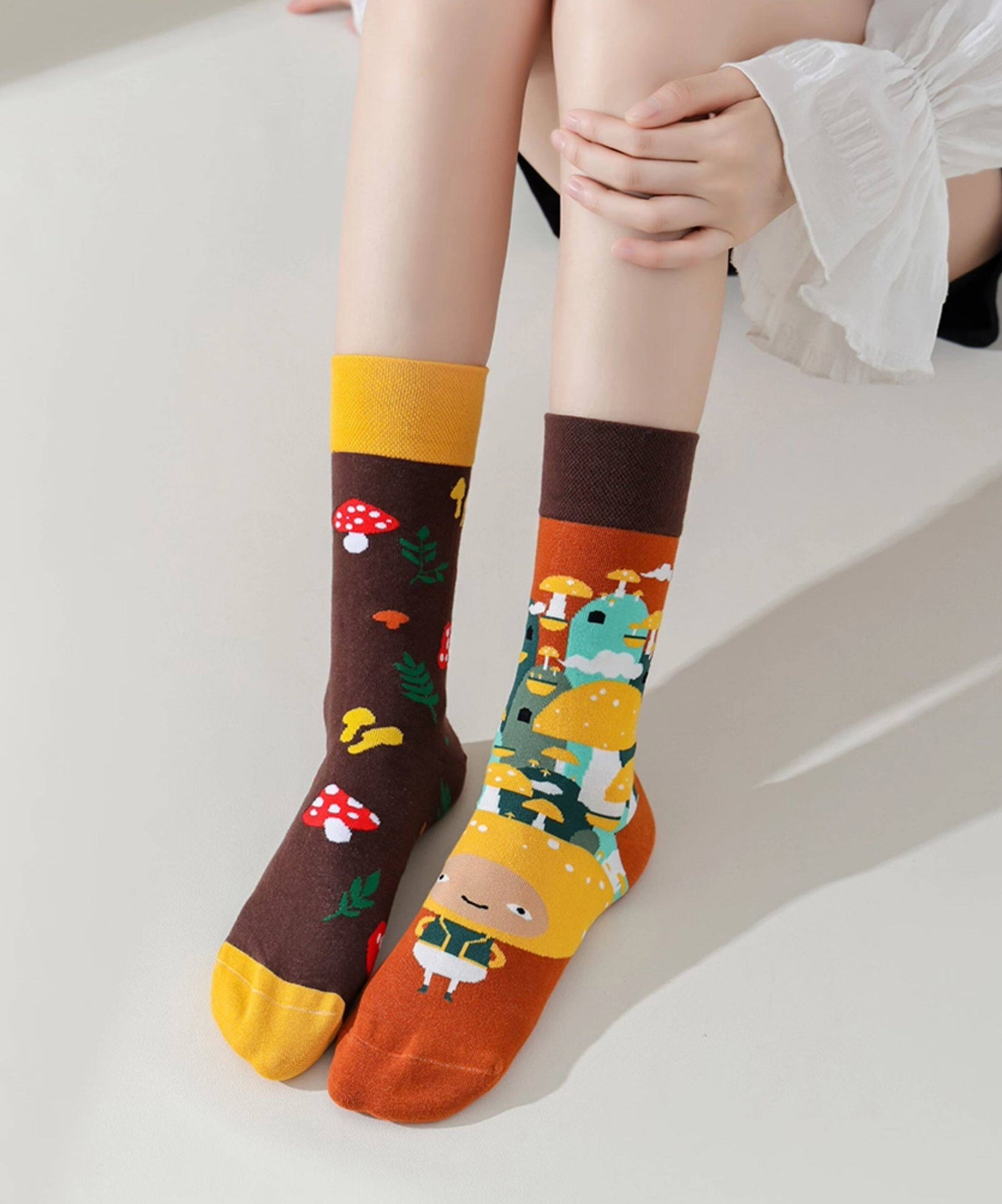 Unisex Sokken Japanse Stijl Asymmetrisch 1
