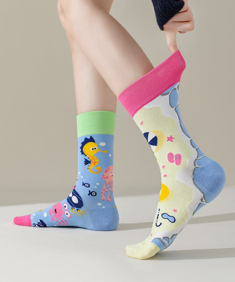 Unisex Sokken Japanse Stijl Asymmetrisch 3
