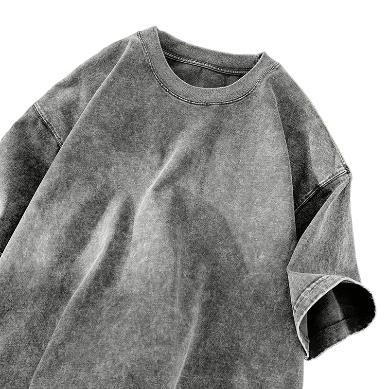 Unisex T-shirt Vintage Gewassen Stijl 0