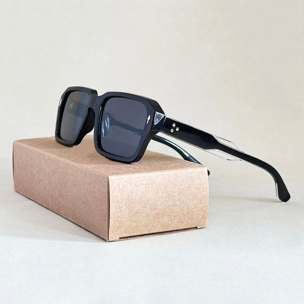 Unisex Vierkante Zonnebril Vintage Stijl 0
