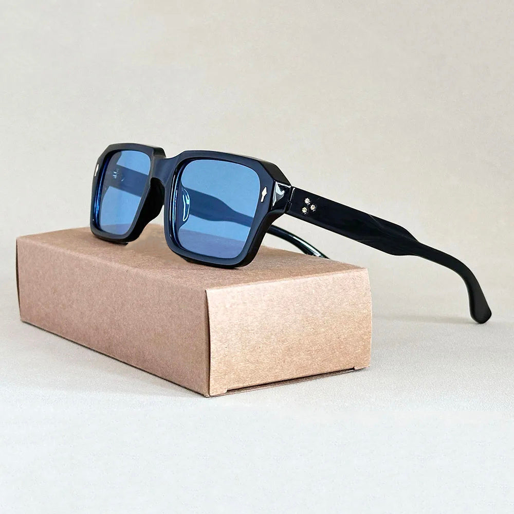 Unisex Vierkante Zonnebril Vintage Stijl 1