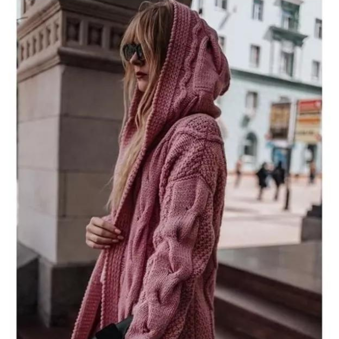 Gebreid Stijl Damesvest met Capuchon