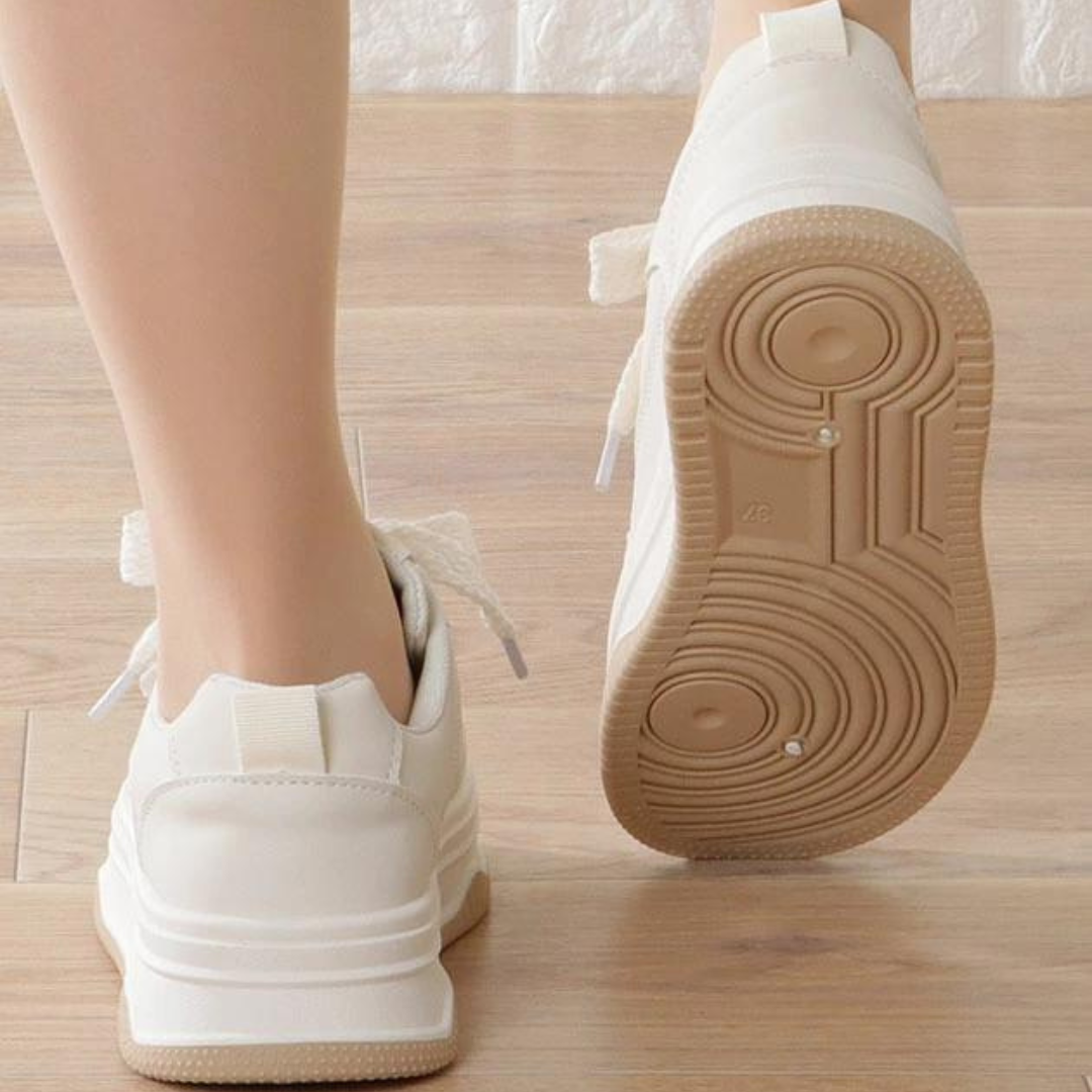 Witte dikke sneakers voor dames