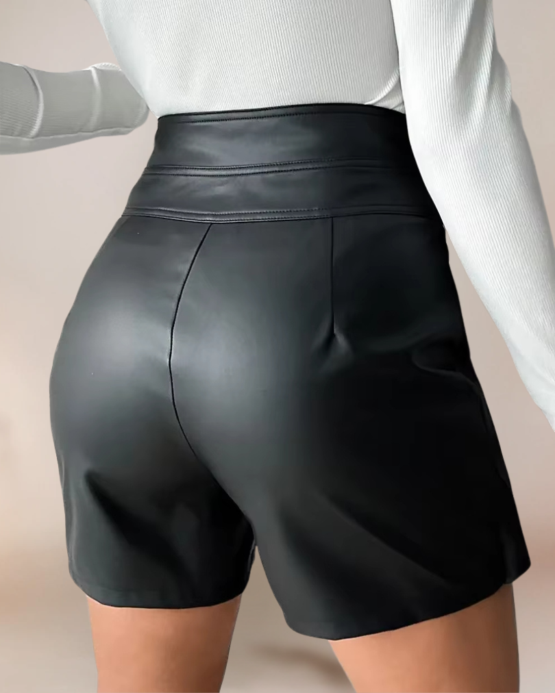 Vrouwen Hoge Taille Shorts Met Patchwork Design 2