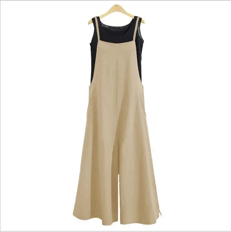 Vrouwen Jumpsuit Zomer Effen Kleur Wijde Pijpen 8