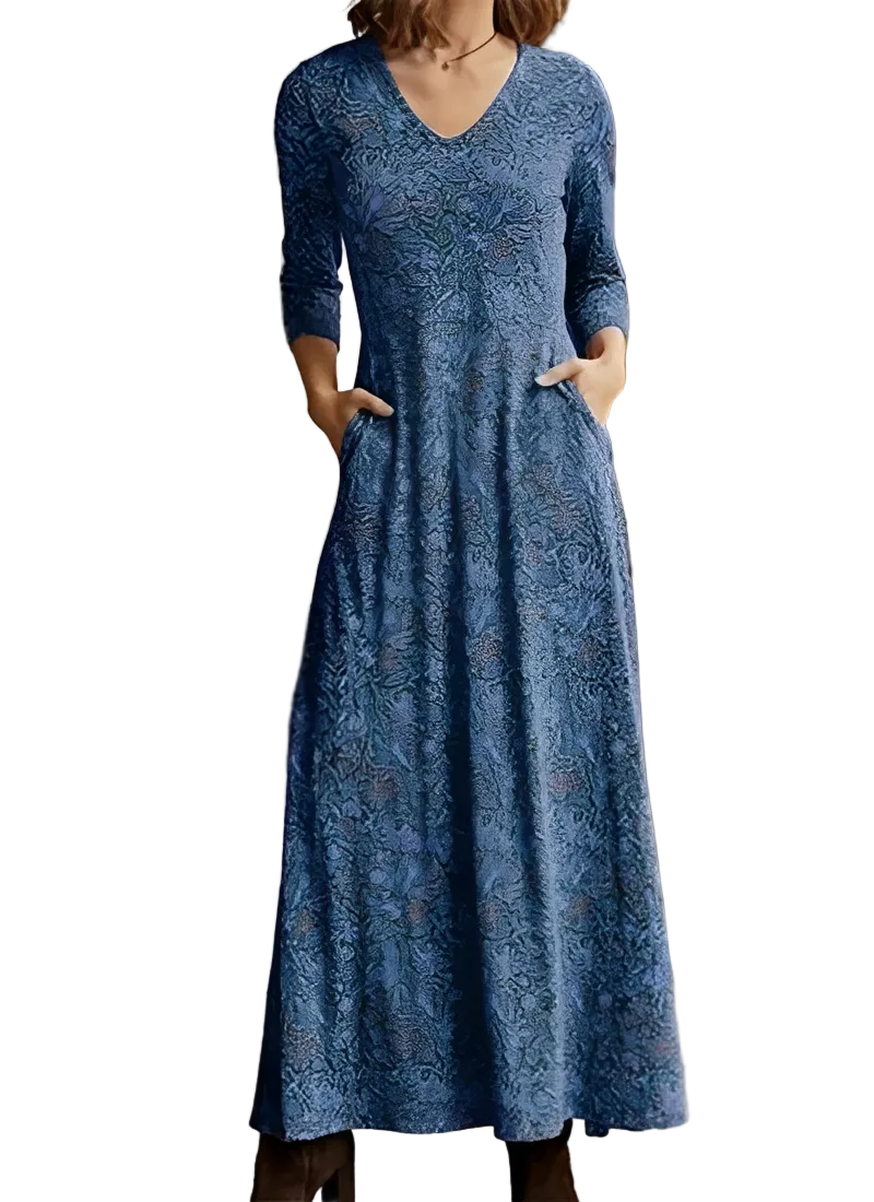 Vrouwen Lange Jurk Retro Stijl 0