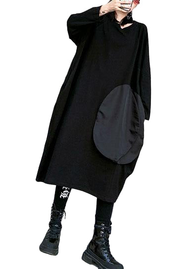 Vrouwen Lichte Linnen Katoenen Jurk met O-Hals en Zakken 0