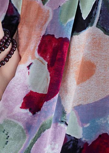 Vrouwen Maxi Jurk Bohemian Bloemenprint met Halve Mouwen 4