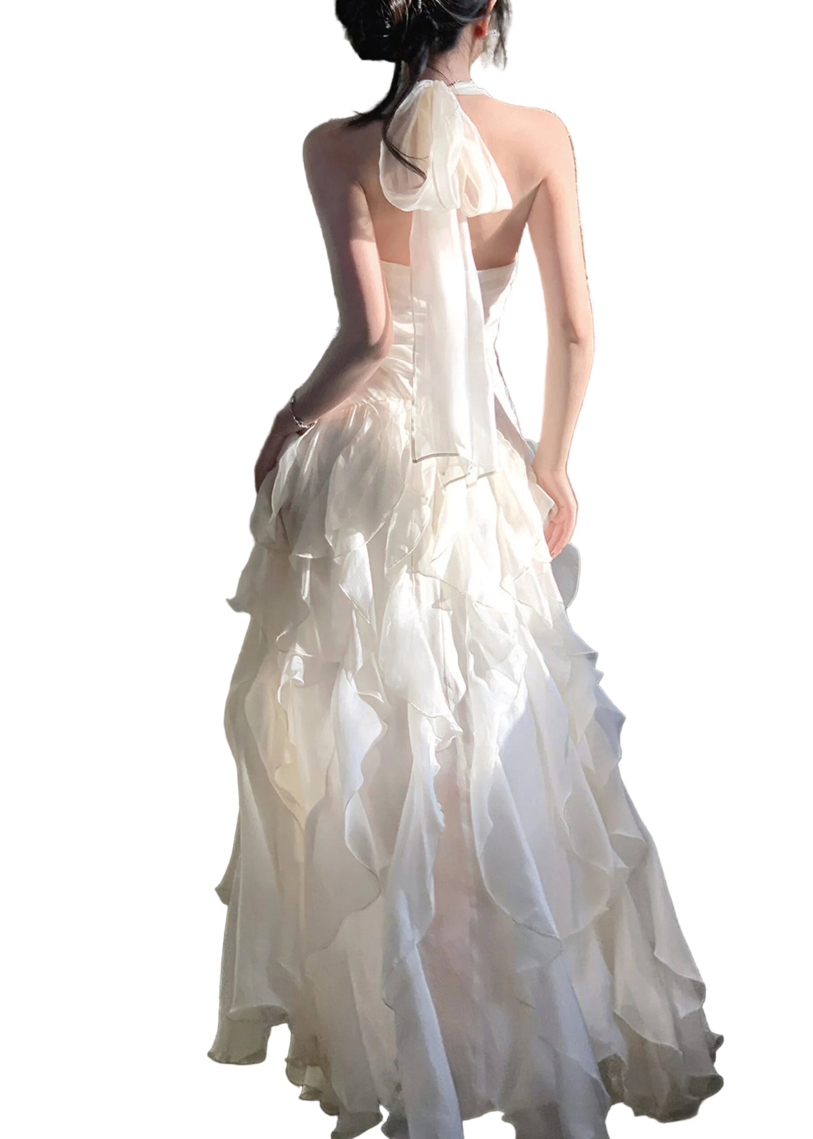 Vrouwen Maxi Jurk Geplooid 4
