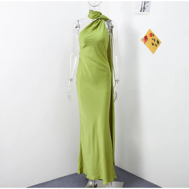 Vrouwen Maxi Jurk Halterstijl 10
