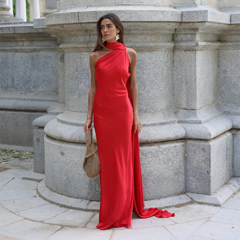 Vrouwen Maxi Jurk Halterstijl 13