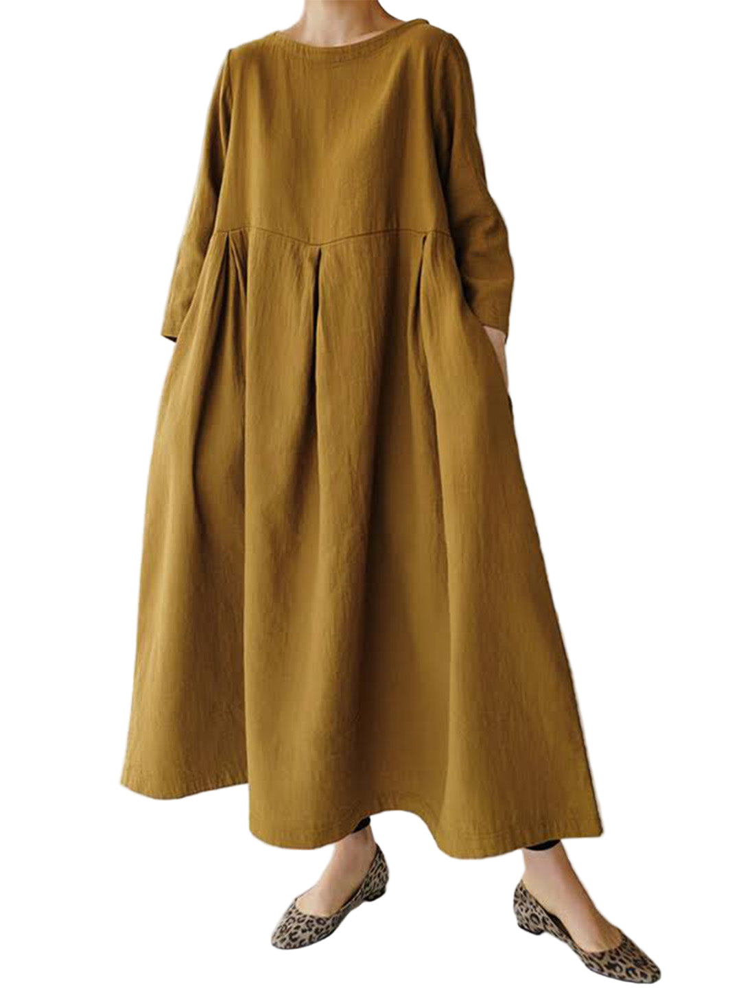 Vrouwen Maxi Jurk Met Zakken 10