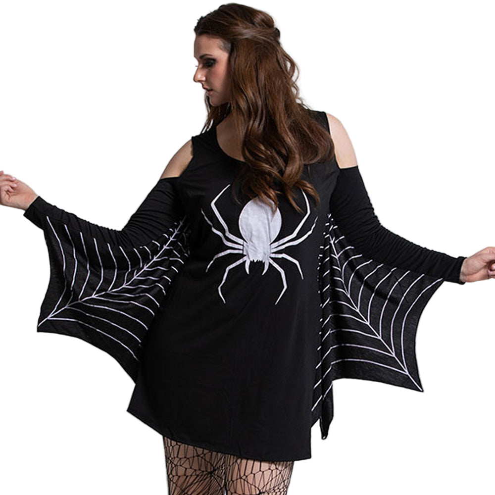 Vrouwen Mini Kostuum Gothic Spider Halloween 2
