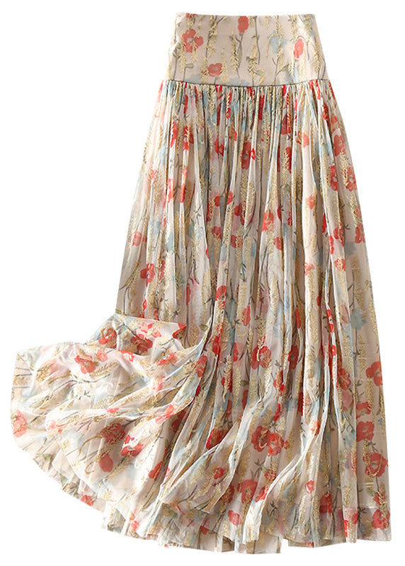Vrouwen Tulle Rok Met Rits en Print 4