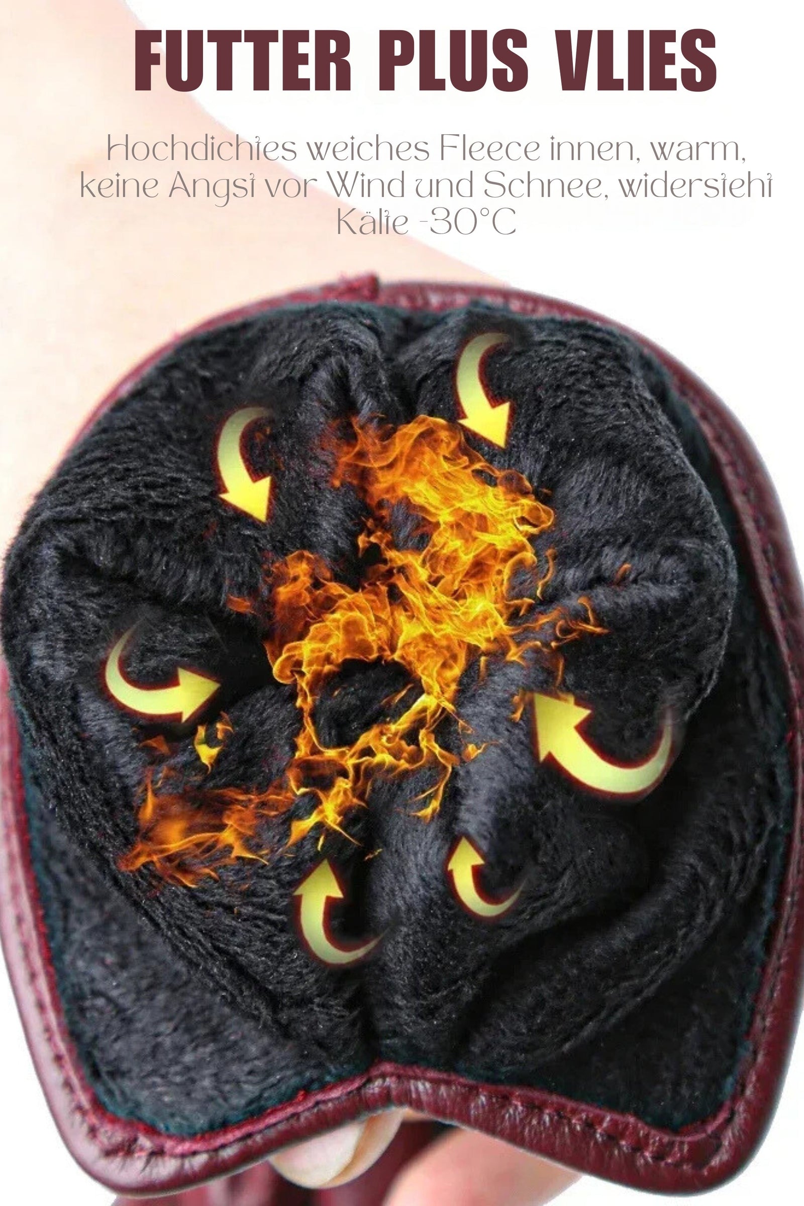 Warme Dames Handschoenen Stijlvol Kunstleer met Zachte Voering 4